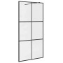 Mampara ducha accesible vidrio ESG transparente negro 100x195cm