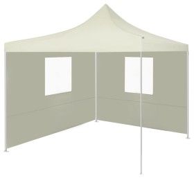 Professional folding tent with 2 cream-colored steel walls 2x2m by vidaXL, Tents and gazebos - Ref: Foro24-48881, Price: 101,...