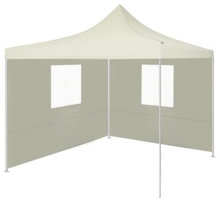 Professional folding tent with 2 cream-colored steel walls 2x2m by vidaXL, Tents and gazebos - Ref: Foro24-48881, Price: 101,...