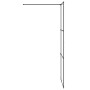 Mampara ducha accesible vidrio ESG transparente negro 100x195cm