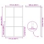 Mampara ducha accesible vidrio ESG transparente negro 115x195cm