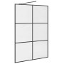 Mampara de ducha accesible vidrio ESG claro negro 140x195 cm