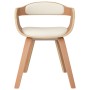 Esszimmerstuhl aus Kunstleder und gebogenem Holz creme von vidaXL, Essstühle - Ref: Foro24-3092374, Preis: 172,79 €, Rabatt: %