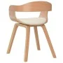 Cream synthetic leather and curved wood dining chair by vidaXL, dining chairs - Ref: Foro24-3092374, Price: 163,08 €, Discoun...