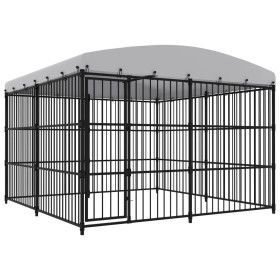 Außenzwinger mit Dach 300x300x210 cm von vidaXL, Hundehütten und Zäune - Ref: Foro24-170895, Preis: 976,00 €, Rabatt: %