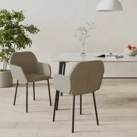 Esszimmerstühle 2 Einheiten hellgrauer Samt von vidaXL, Essstühle - Ref: Foro24-344701, Preis: 101,25 €, Rabatt: %