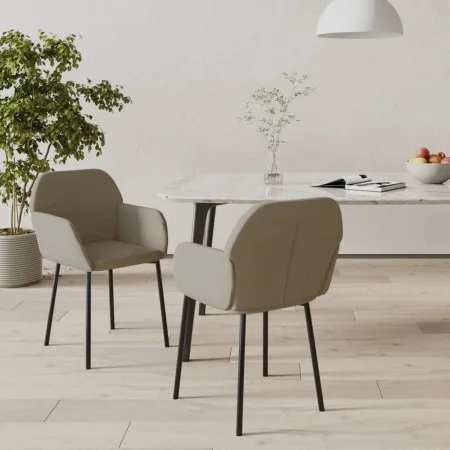 Esszimmerstühle 2 Einheiten hellgrauer Samt von vidaXL, Essstühle - Ref: Foro24-344701, Preis: 101,24 €, Rabatt: %