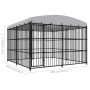 Außenzwinger mit Dach 300x300x210 cm von vidaXL, Hundehütten und Zäune - Ref: Foro24-170895, Preis: 976,00 €, Rabatt: %