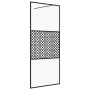 Mampara ducha accesible vidrio ESG transparente negro 115x195cm