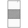Mampara ducha accesible vidrio ESG transparente negro 115x195cm