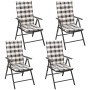 5-teiliges Garten-Essset und schwarze Aluminiumkissen von vidaXL, Gartensets - Ref: Foro24-42778, Preis: 430,55 €, Rabatt: %