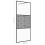 Mampara ducha accesible vidrio ESG transparente negro 115x195cm