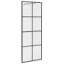 Mampara de ducha accesible vidrio ESG claro negro 80x195 cm