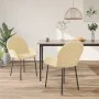 Sillas de comedor 2 unidades terciopelo crema by vidaXL, dining chairs - Ref: Foro24-344772, Price: 105,78 €, Discount: %