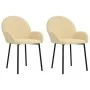 Sillas de comedor 2 unidades terciopelo crema by vidaXL, dining chairs - Ref: Foro24-344772, Price: 105,78 €, Discount: %