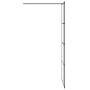 Mampara de ducha accesible vidrio ESG claro negro 80x195 cm