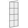 Mampara de ducha accesible vidrio ESG claro negro 80x195 cm