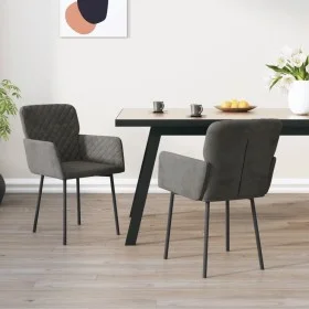 Esszimmerstühle 2 Einheiten dunkelgrauer Samt von vidaXL, Essstühle - Ref: Foro24-344780, Preis: 153,02 €, Rabatt: %