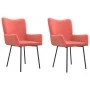 Sillas de comedor 2 unidades terciopelo rosa de vidaXL, Sillas de comedor - Ref: Foro24-344802, Precio: 111,03 €, Descuento: %