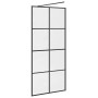Mampara ducha accesible vidrio ESG transparente negro 90x195 cm
