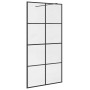 Mampara ducha accesible vidrio ESG transparente negro 100x195cm
