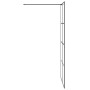 Mampara ducha accesible vidrio ESG transparente negro 100x195cm