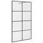 Mampara ducha accesible vidrio ESG transparente negro 115x195cm