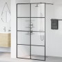 Mampara ducha accesible vidrio ESG transparente negro 115x195cm