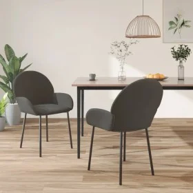 Esszimmerstühle, 2 Stück, dunkelgraues Samtgewebe. von vidaXL, Essstühle - Ref: Foro24-344764, Preis: 106,93 €, Rabatt: %