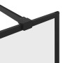 Mampara de ducha accesible vidrio ESG claro negro 140x195 cm