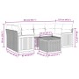 Set sofás de jardín 7 piezas y cojines ratán sintético beige