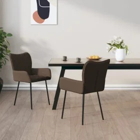 Dining chairs 2 units taupe gray fabric by vidaXL, dining chairs - Ref: Foro24-344838, Price: 112,20 €, Discount: %