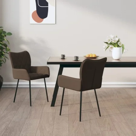 Dining chairs 2 units taupe gray fabric by vidaXL, dining chairs - Ref: Foro24-344838, Price: 112,20 €, Discount: %