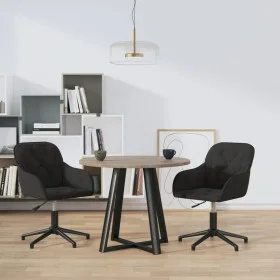 Drehbare Esszimmerstühle, 2 Stück, schwarzer Samt von vidaXL, Essstühle - Ref: Foro24-3103383, Preis: 171,71 €, Rabatt: %