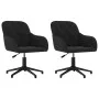Drehbare Esszimmerstühle, 2 Stück, schwarzer Samt von vidaXL, Essstühle - Ref: Foro24-3103383, Preis: 171,71 €, Rabatt: %