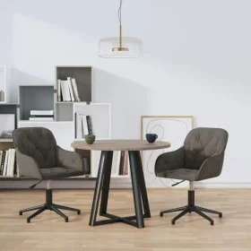 Sillas de comedor giratorias 2 unidades terciopelo gris oscuro de vidaXL, Sillas de comedor - Ref: Foro24-3103378, Precio: 15...