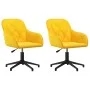 Drehbare Esszimmerstühle, 2 Stück, gelber Samt von vidaXL, Essstühle - Ref: Foro24-3103384, Preis: 149,24 €, Rabatt: %
