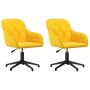 Sillas de comedor giratorias 2 uds terciopelo amarillo de vidaXL, Sillas de comedor - Ref: Foro24-3103384, Precio: 151,53 €, ...