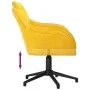 Drehbare Esszimmerstühle, 2 Stück, gelber Samt von vidaXL, Essstühle - Ref: Foro24-3103384, Preis: 149,24 €, Rabatt: %