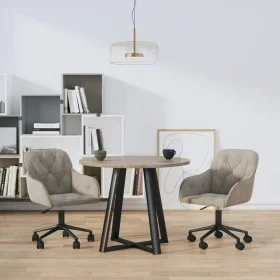 2 Stück drehbare Esszimmerstühle aus hellgrauem Samt von vidaXL, Essstühle - Ref: Foro24-3103421, Preis: 151,88 €, Rabatt: %