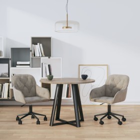2pcs Light Gray Velvet Swivel Dining Chairs by vidaXL, dining chairs - Ref: Foro24-3103421, Price: 154,30 €, Discount: %