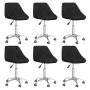 Swivel dining chairs 6 units black synthetic leather by vidaXL, dining chairs - Ref: Foro24-3088676, Price: 390,65 €, Discoun...