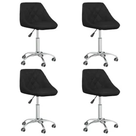 Swivel dining chairs 4 units black synthetic leather by vidaXL, dining chairs - Ref: Foro24-3088666, Price: 262,10 €, Discoun...