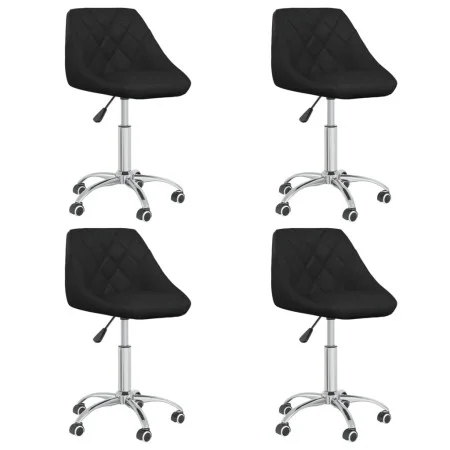 Swivel dining chairs 4 units black synthetic leather by vidaXL, dining chairs - Ref: Foro24-3088666, Price: 262,10 €, Discoun...