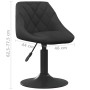 Esszimmerstuhl aus schwarzem Samt von vidaXL, Essstühle - Ref: Foro24-3088810, Preis: 83,55 €, Rabatt: %