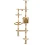 Wall-mounted cat scratching post with sisal post 194 cm beige by vidaXL, Cat furniture - Ref: Foro24-170588, Price: 101,68 €,...