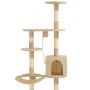 Wandmontierter Katzenkratzbaum mit Sisalstamm 194 cm beige von vidaXL, Katzenmöbel - Ref: Foro24-170588, Preis: 103,38 €, Rab...