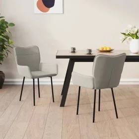 Dining chairs, 2 units, light gray velvet by vidaXL, dining chairs - Ref: Foro24-344820, Price: 136,34 €, Discount: %