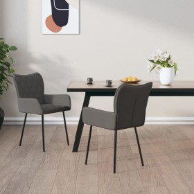 Dining chairs 2 units dark gray fabric by vidaXL, dining chairs - Ref: Foro24-344832, Price: 131,15 €, Discount: %