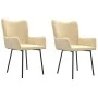 Sillas de comedor 2 unidades terciopelo crema de vidaXL, Sillas de comedor - Ref: Foro24-344807, Precio: 93,61 €, Descuento: %